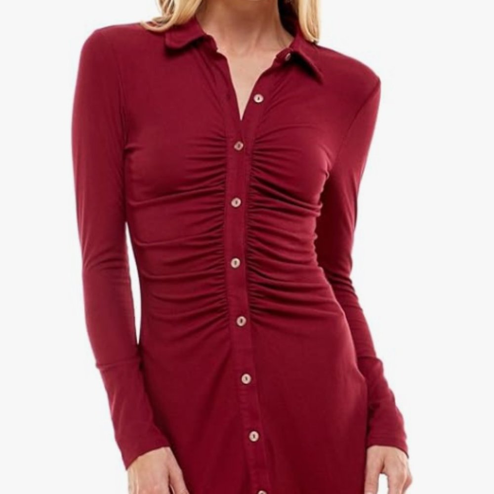 Ultra Flirt Maroon Bodycon Dress